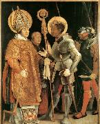 Matthias  Grunewald Meeting of St Erasm and St Maurice France oil painting artist